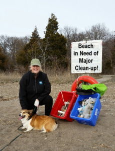 Windsor Ontario Architect cleans beach at Point Pelee National Park in Leamington